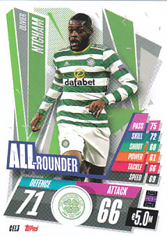 Olivier Ntcham Celtic Glasgow 2020/21 Topps Match Attax CL All Rounder #CEL03